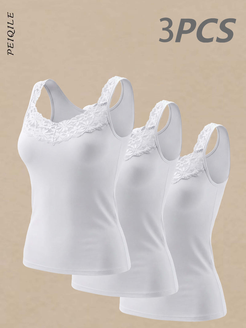 3-Pack Knight Times Women's Wide-Strap Tank Top.
