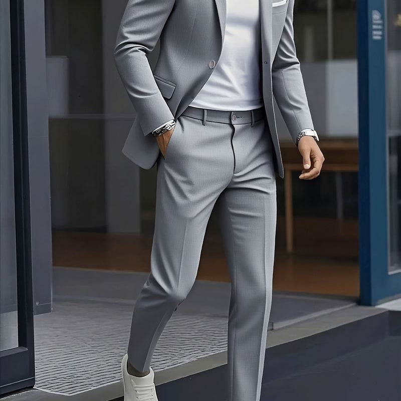 Men's Two-Piece Suit Set, Including Jacket and Trousers.