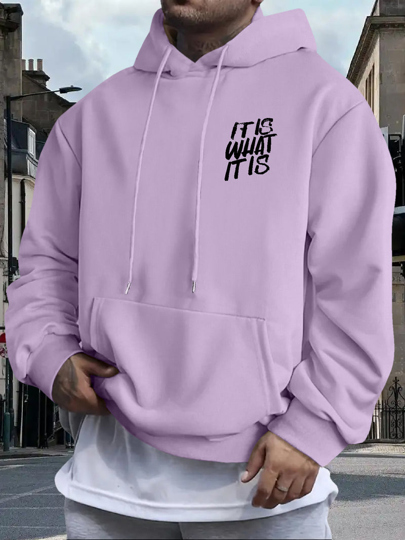 Men's Hooded Printed Sweatshirt.