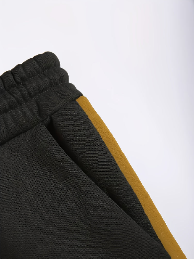 Men's Autumn And Winter Zip-Up Long Sleeve Sweatshirt And Long Pants Set.