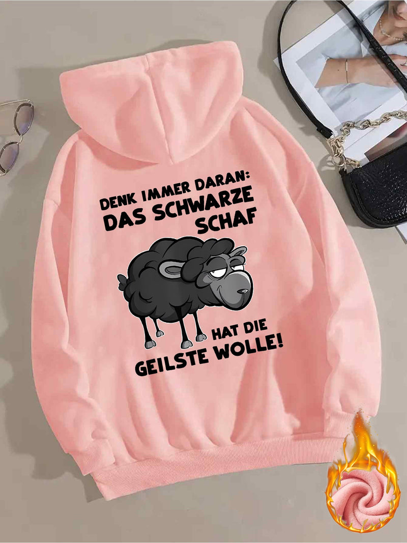 Black Sheep Women's Stylish Casual Sports Hoodie.