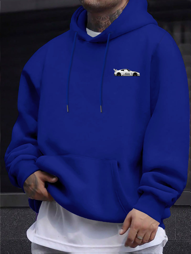Racing Style,  Element Pattern Print Men's Hoodie.
