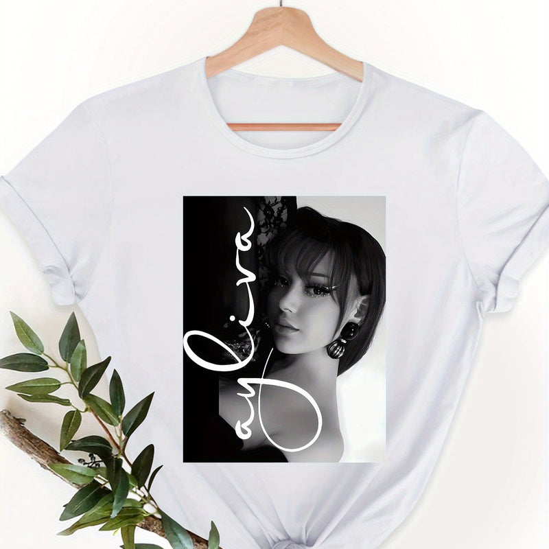 Women's Casual Summer Short Sleeve T-Shirt.