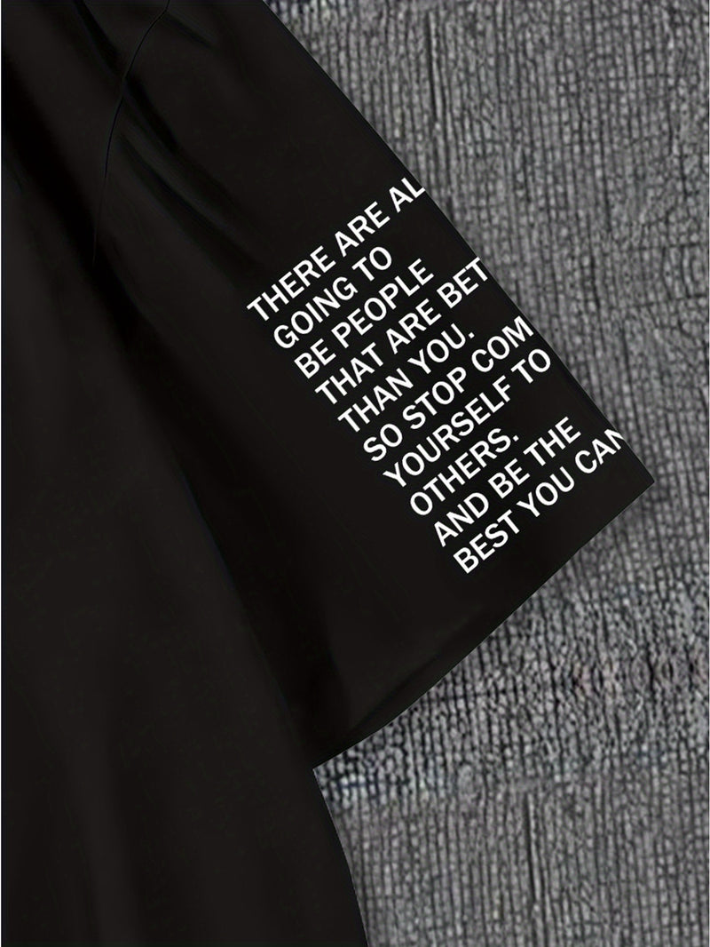 Men's Graphic Print Round Neck Short Sleeve, a Gift for Boyfriends.