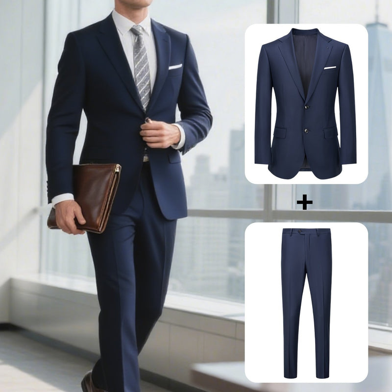 A Classic Business Suit for Men, Including a Jacket And Trousers.