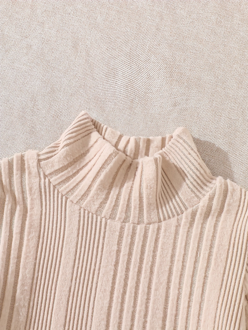 6pcs Kids Fleece Ribbed Long Sleeve Pants Set Fashion Casual Elastic.