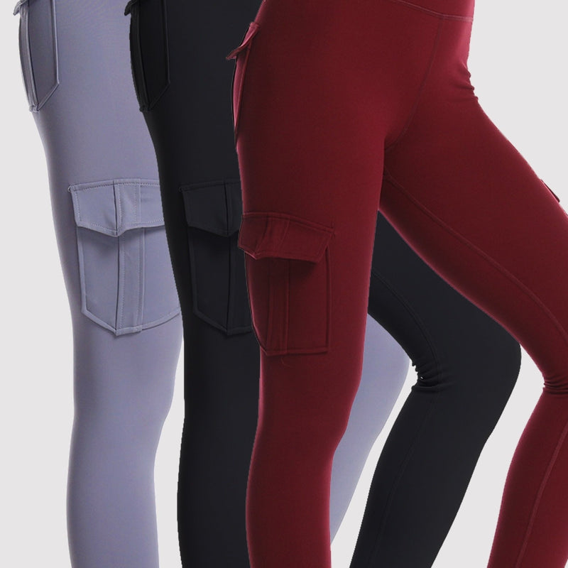 3pcs, Multiple Pieces, Thick Sports Pants for Women.