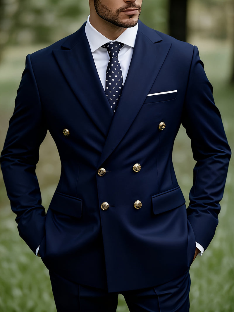 Men'S Premium Two-Piece Suit, Plus-Size Suit Set with Pants.