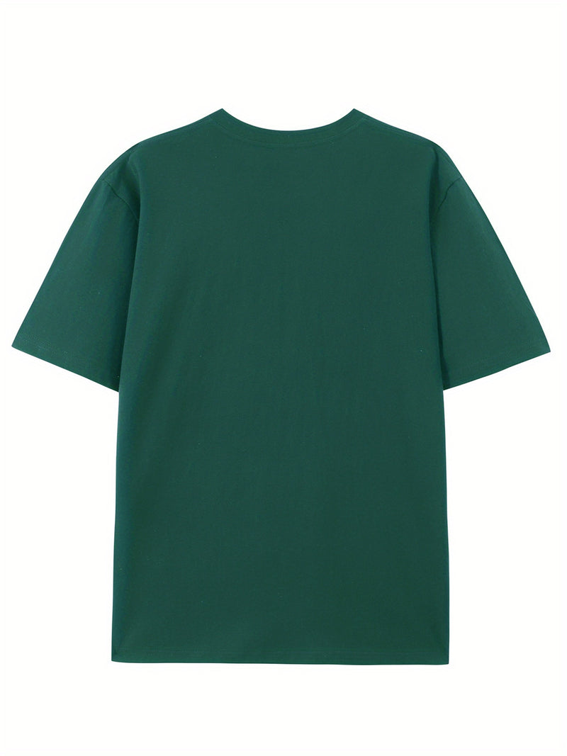 Men's Pure Cotton New Fashion Letter Design Print Casual Short Sleeve.