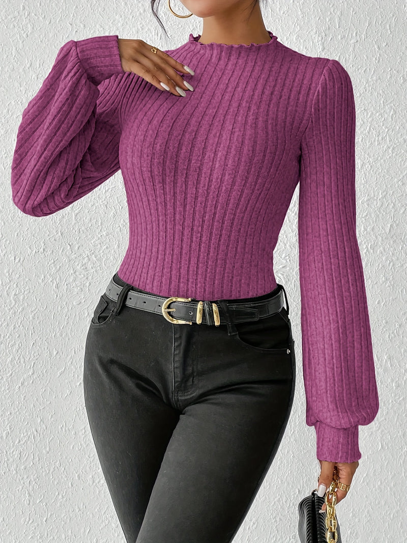 3pcs Women's Slim-Fit Layering Long Sleeve T-Shirts.