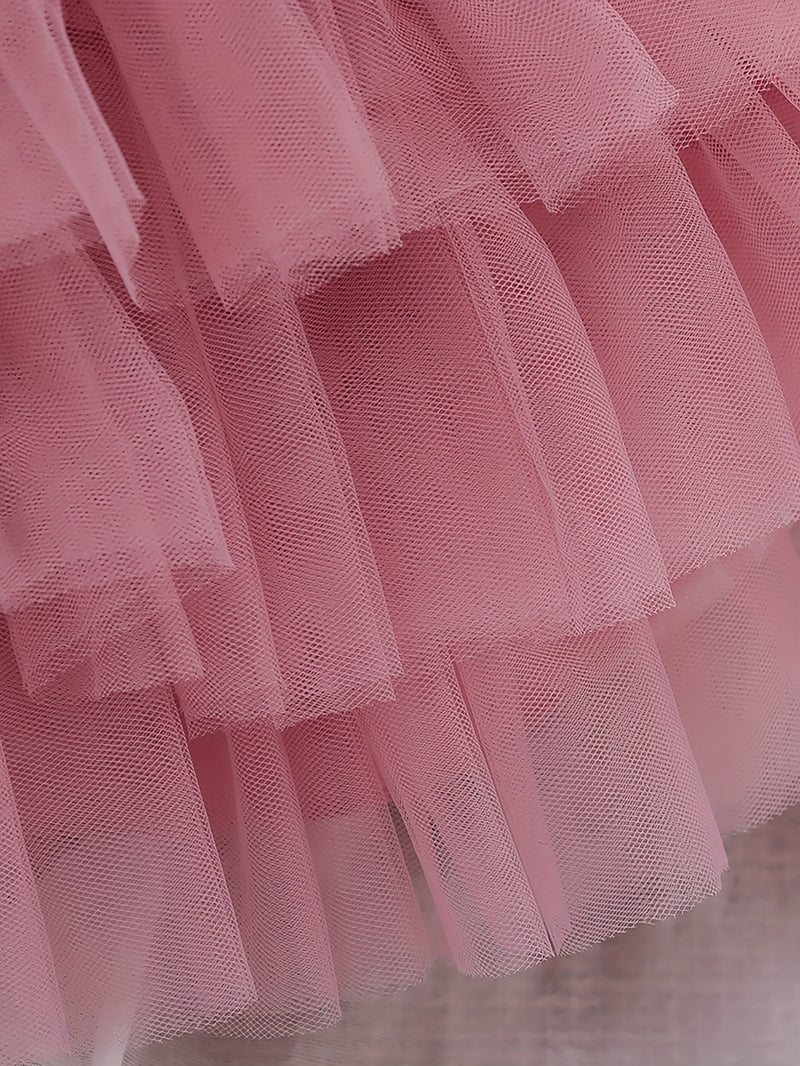 The Girl's Ethereal Puffy Dress, Perfect for a Baby's Birthday Party.