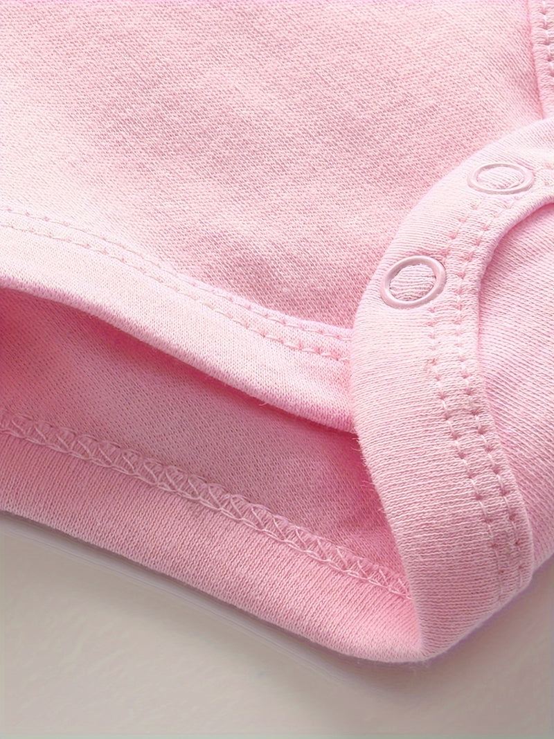 5pcs Summer Cartoon Baby Girl Bodysuits.