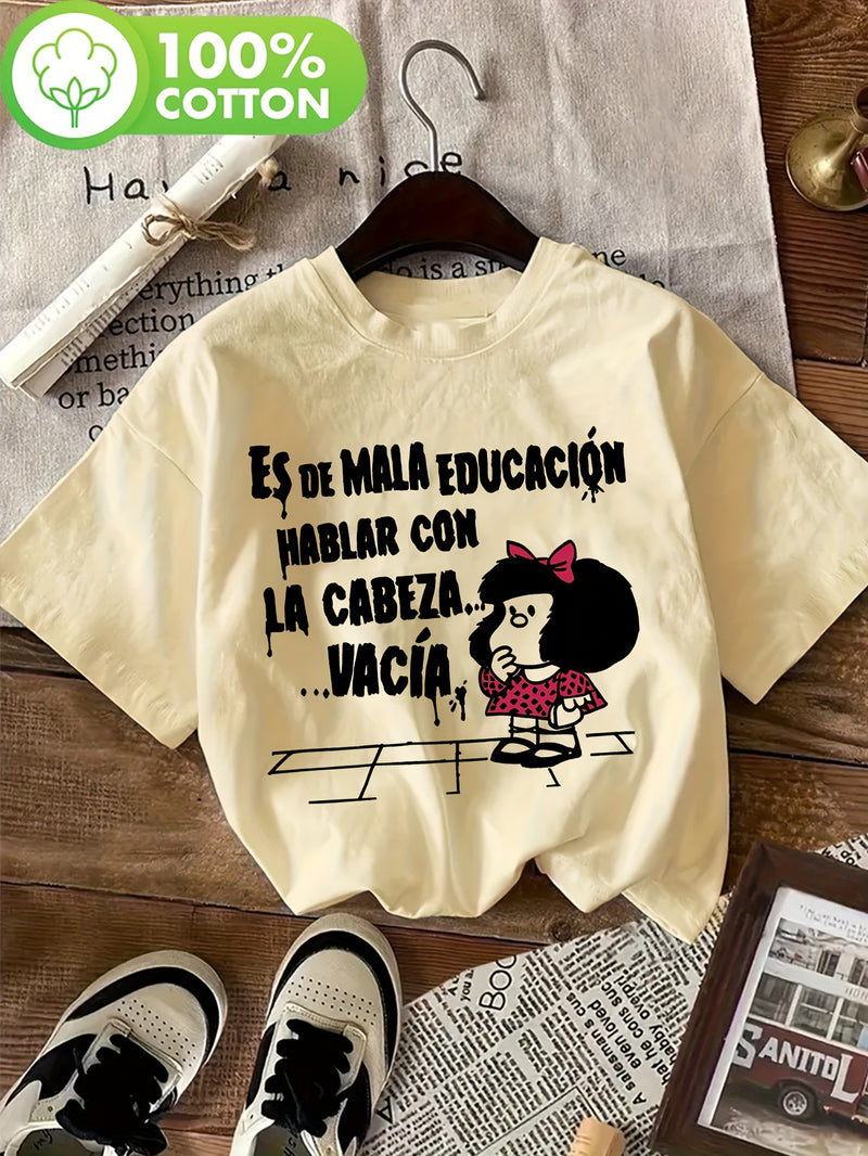 Women’s Graphic Print T-shirt Crew Neck Casual.