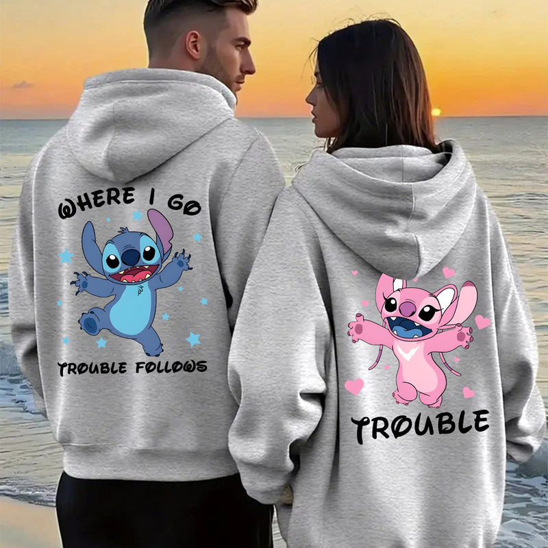 1pc Couple's Hoodie, Suitable for Men and Women.