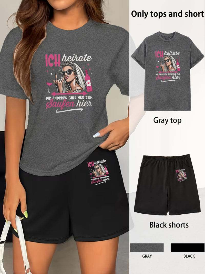 2pcs Set for Women's Daily Commute and Casual Wear in Spring and Summer.