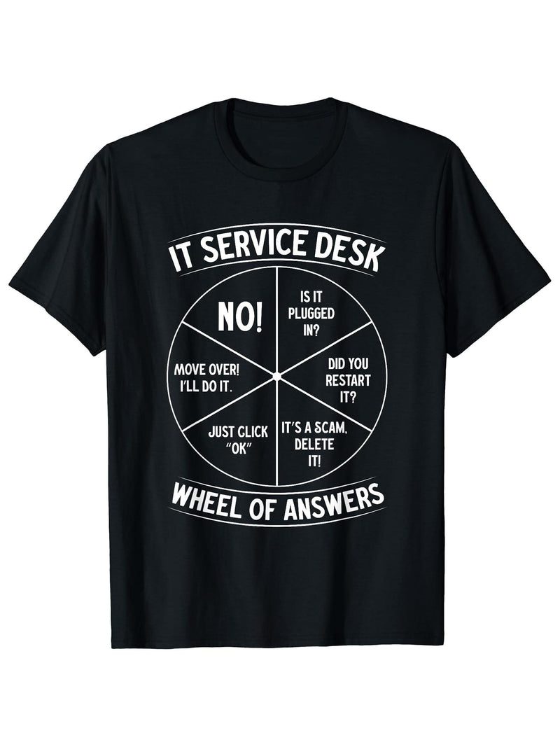 Men's Funny IT Service Desk T-Shirt.