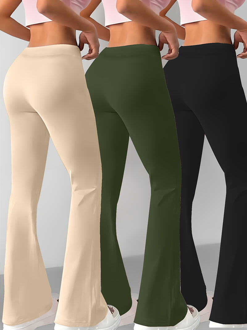 European and American Women's Fashion Flared Straight-Leg Pants.
