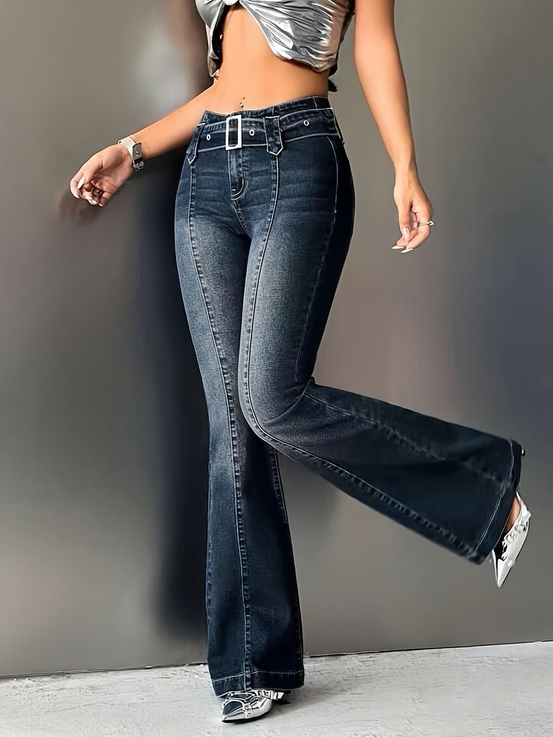 Women's Stretchy Fashionable Versatile Flared Jeans.