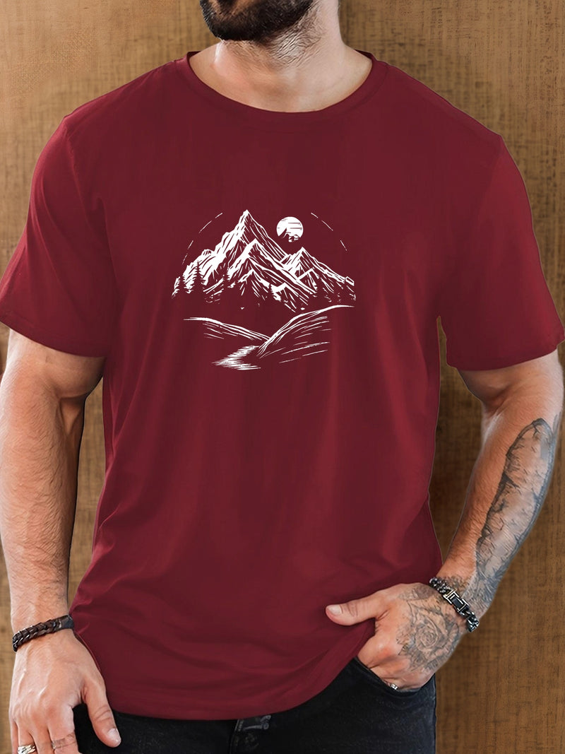 Men's Casual Crew Neck Short Sleeve T-Shirt.