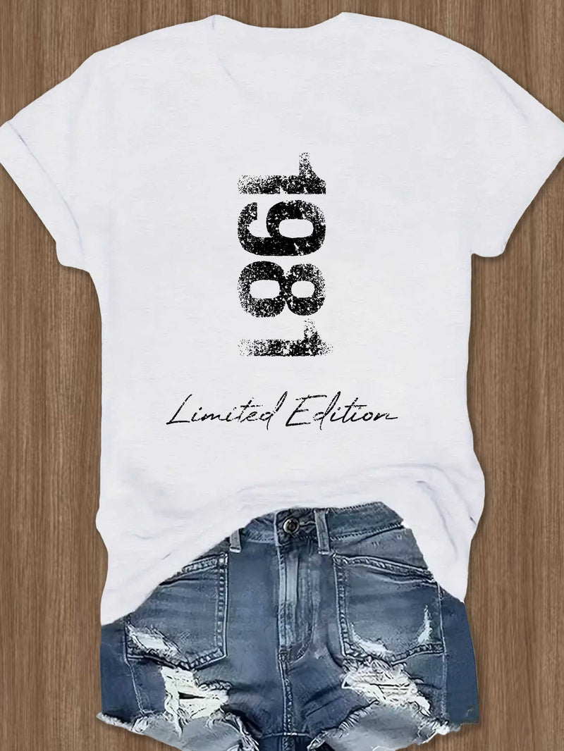 1981 limited edition Fashion Women's T-shirt Short Sleeves
