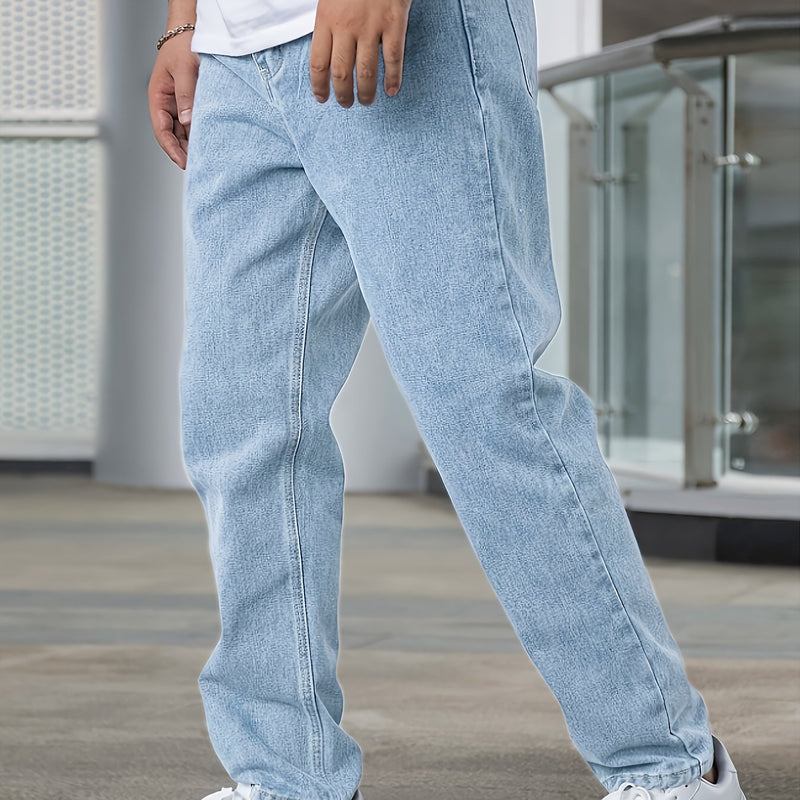 Men's Casual Stretch Denim Long Pants.