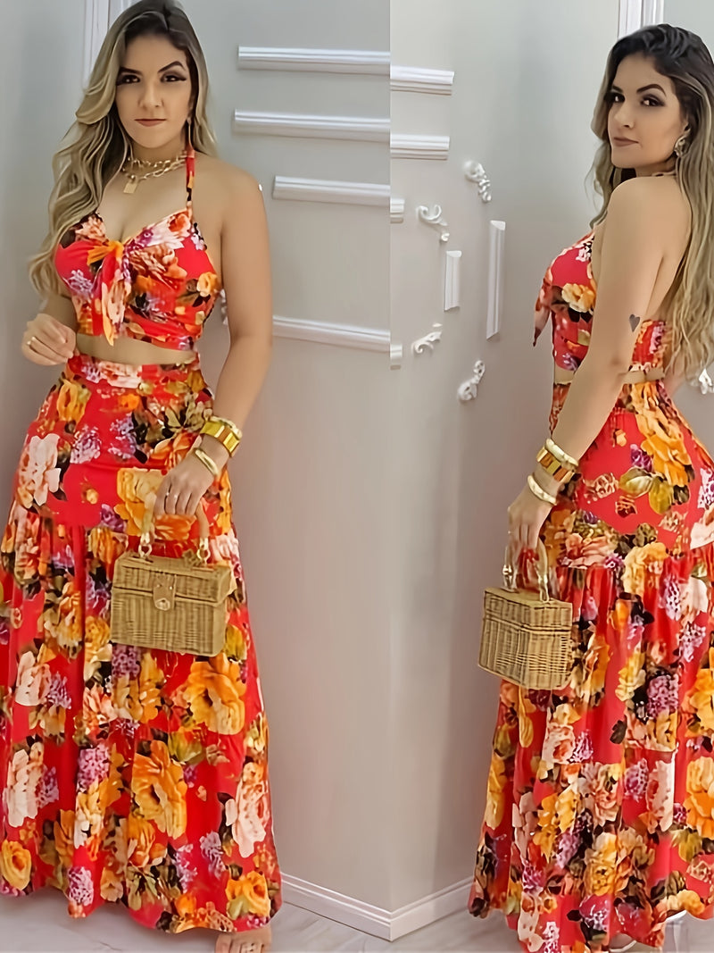 Women's Middle Eastern CBR Style Popular Floral Print Vacation Casual.