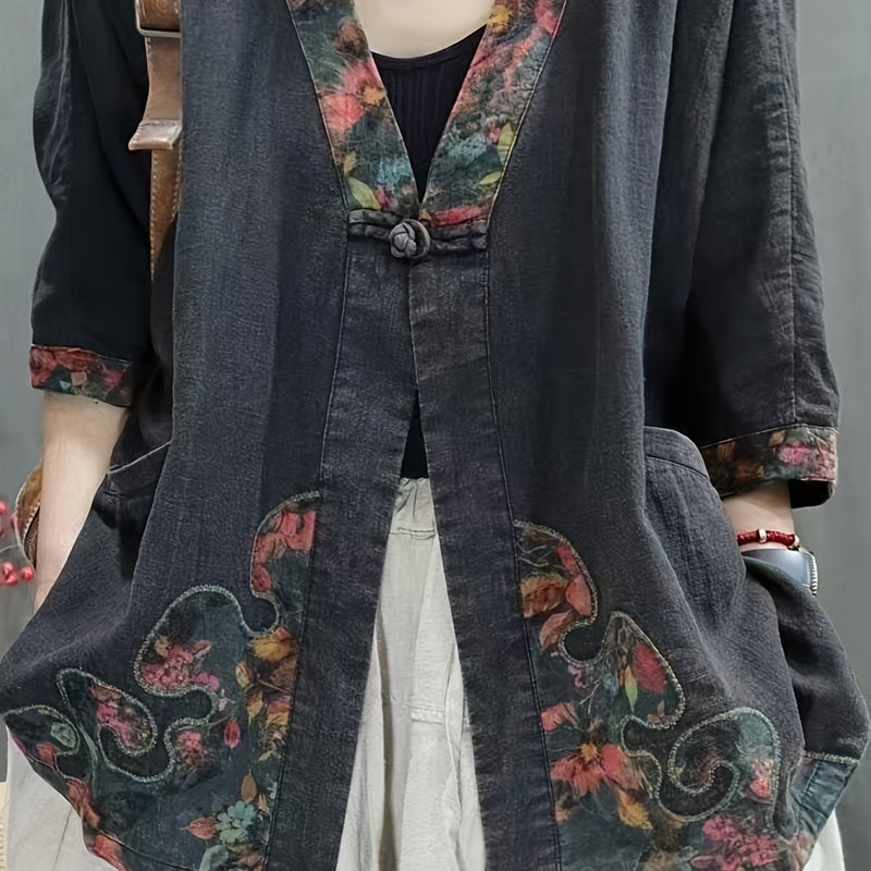 Women’s Spring And Summer Collection Vintage Style Button-Up.