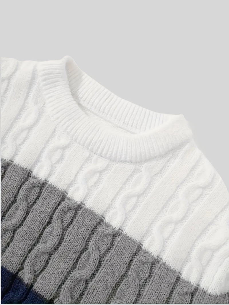Men's Fashion Sweater New Arrival Casual Long Sleeve Knit Pullover.