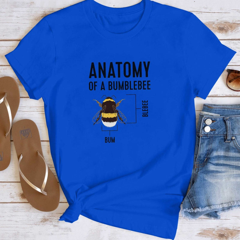 Women's Pure Bumblebee Anatomy Print T-Shirt.