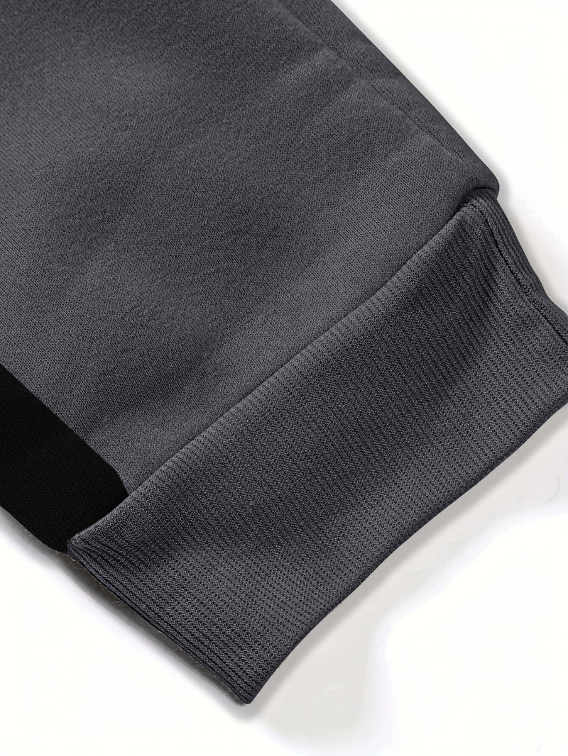 Stylish Men's Color-Blocked Jogger Pants Featuring a Striking Print Design.