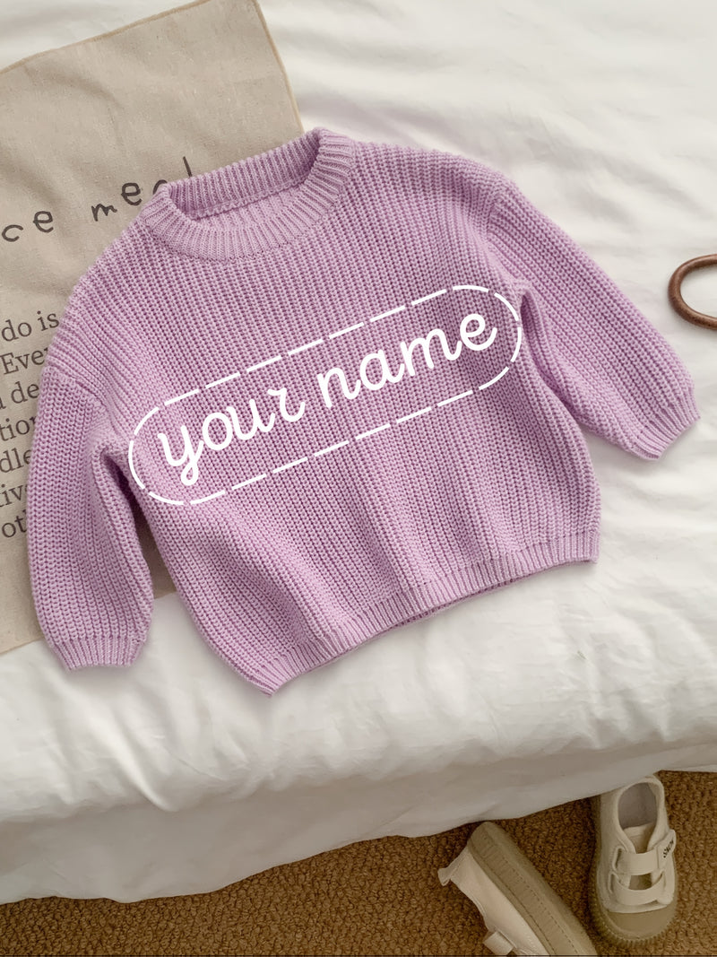 Customizable Girls' Casual Sweater.