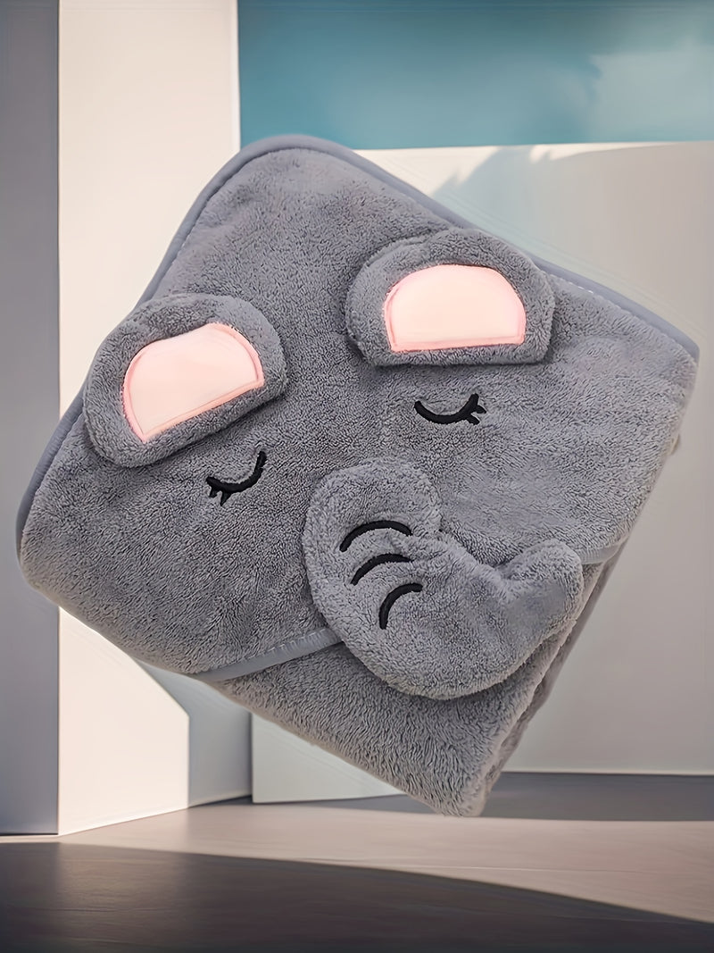 1-Pack Kids Hooded Bathrobe - Animal Cartoon Design.