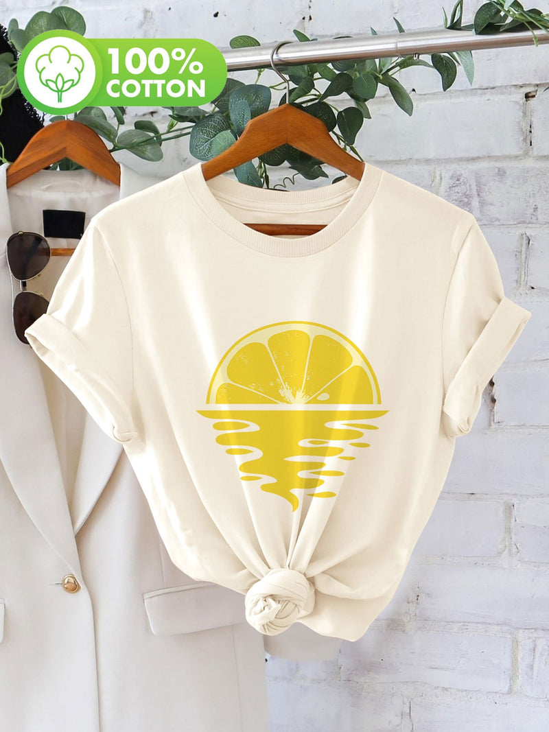 Women’s Graphic Print T-shirt, Short Sleeve Crew Neck Casual.