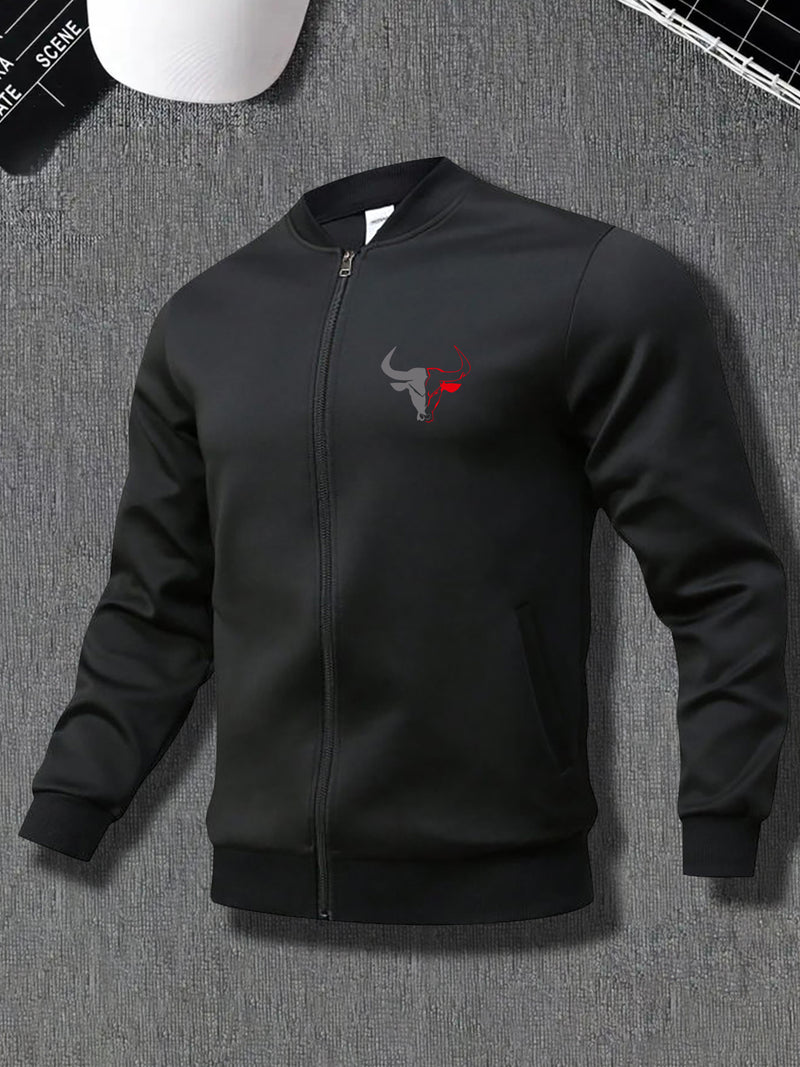 Men'S American-Style Casual Zip-Up Jacket for Spring And Autumn.