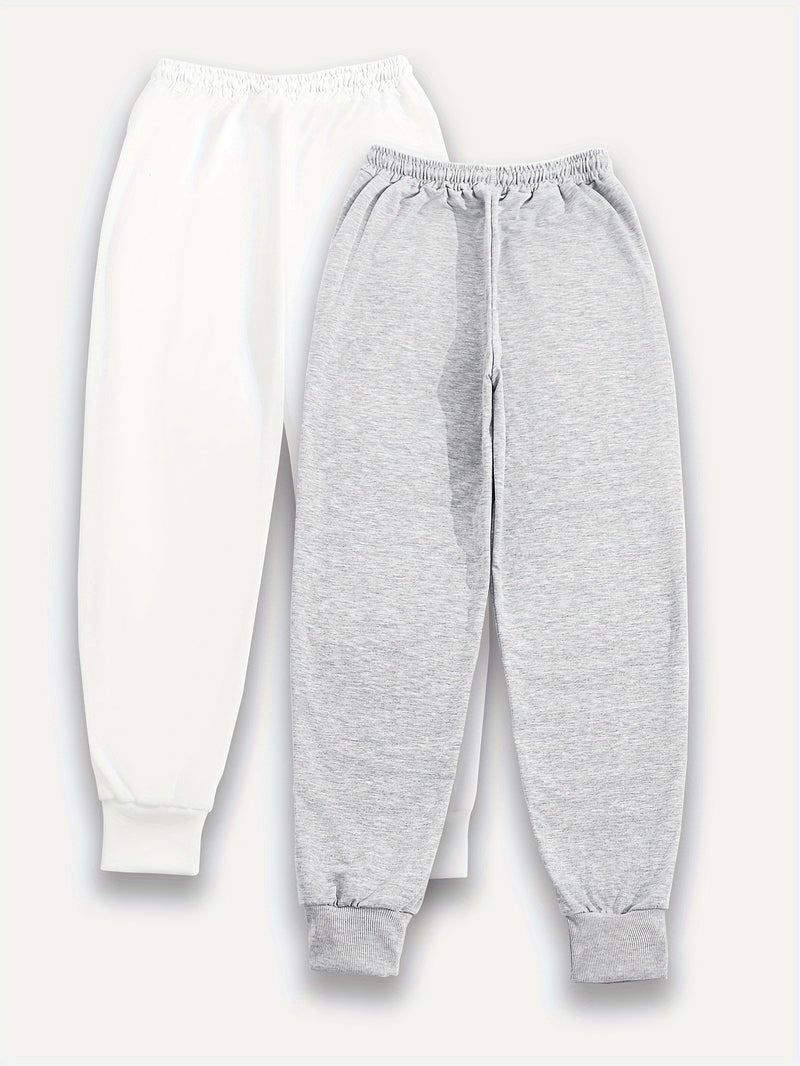 Women's Two-Piece Outfit Featuring Pants with a Letter Print.