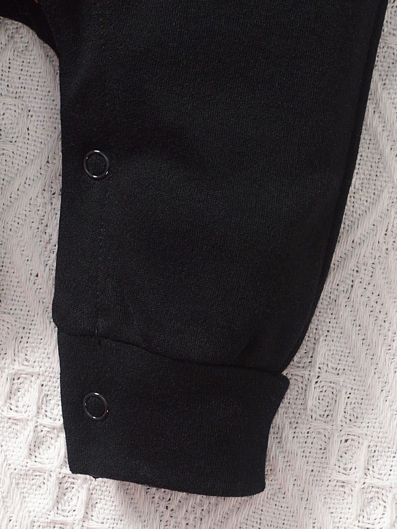 Pure Long-Sleeve Print Bodysuit, Casual Long-Sleeve Jumpsuit for Autumn.