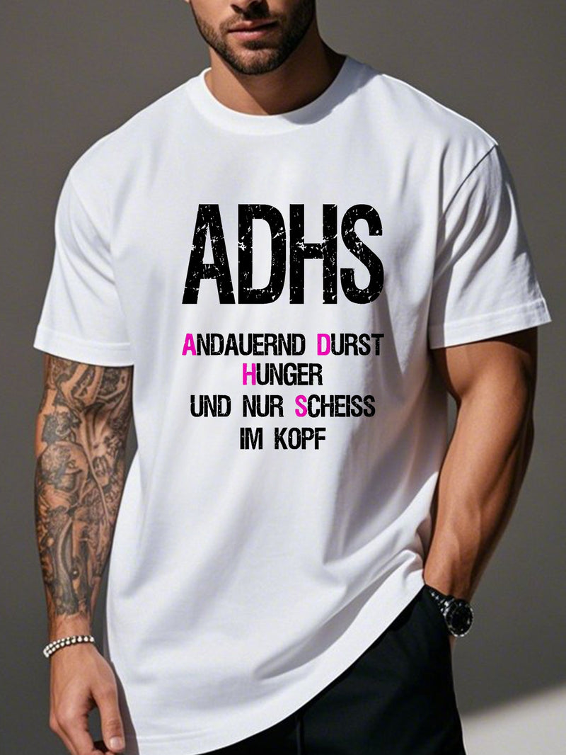 Men’s Funny German Humor Crinkle Plus Size T-Shirt.