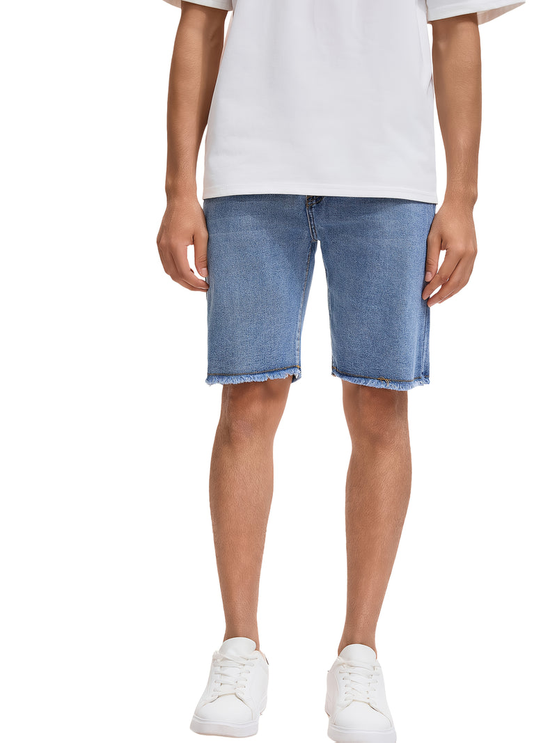 Men'S Summer Denim Shorts Combine a Trendy Fit with a Soft Texture.