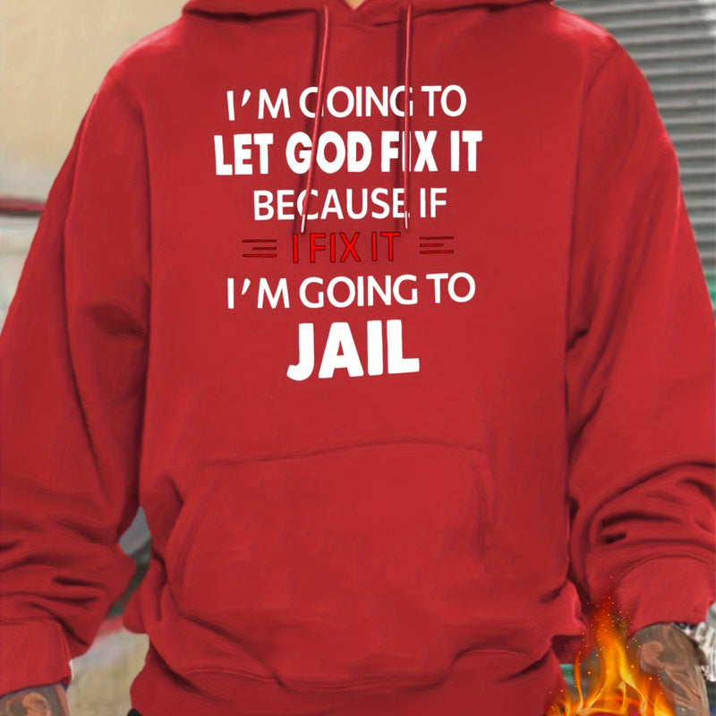 Men's Casual Polyester Hoodie.