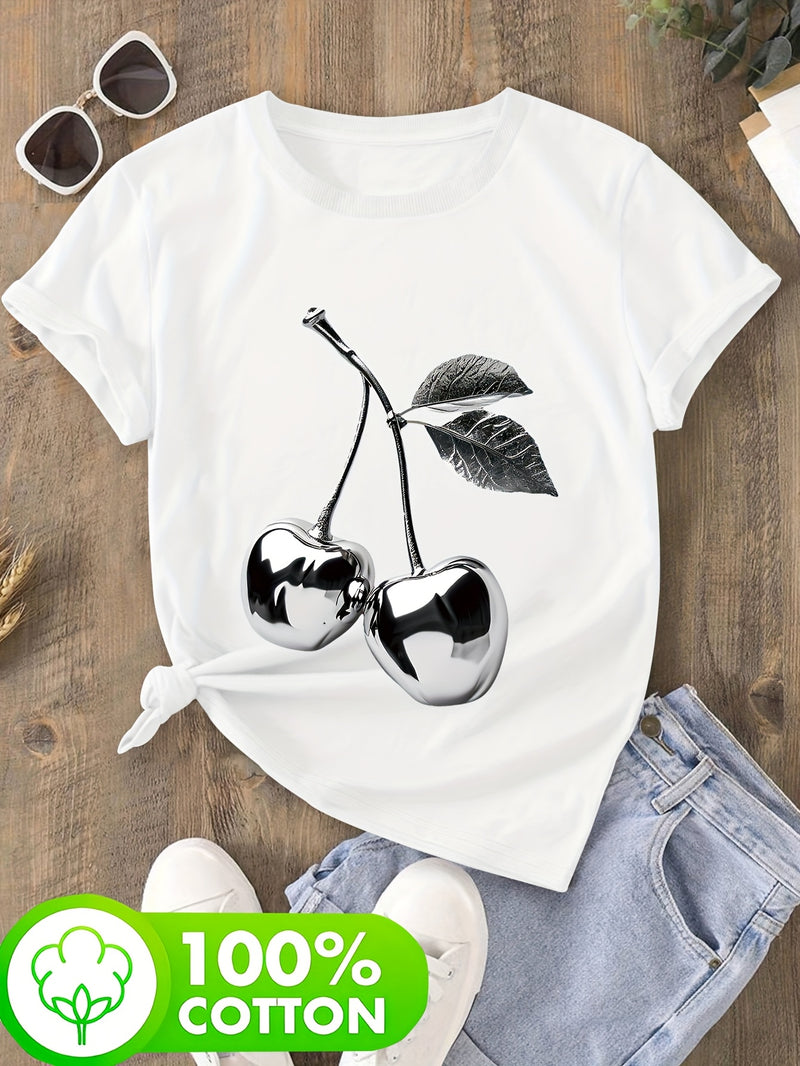 Women's Pure Cotton Fashion T-Shirt.