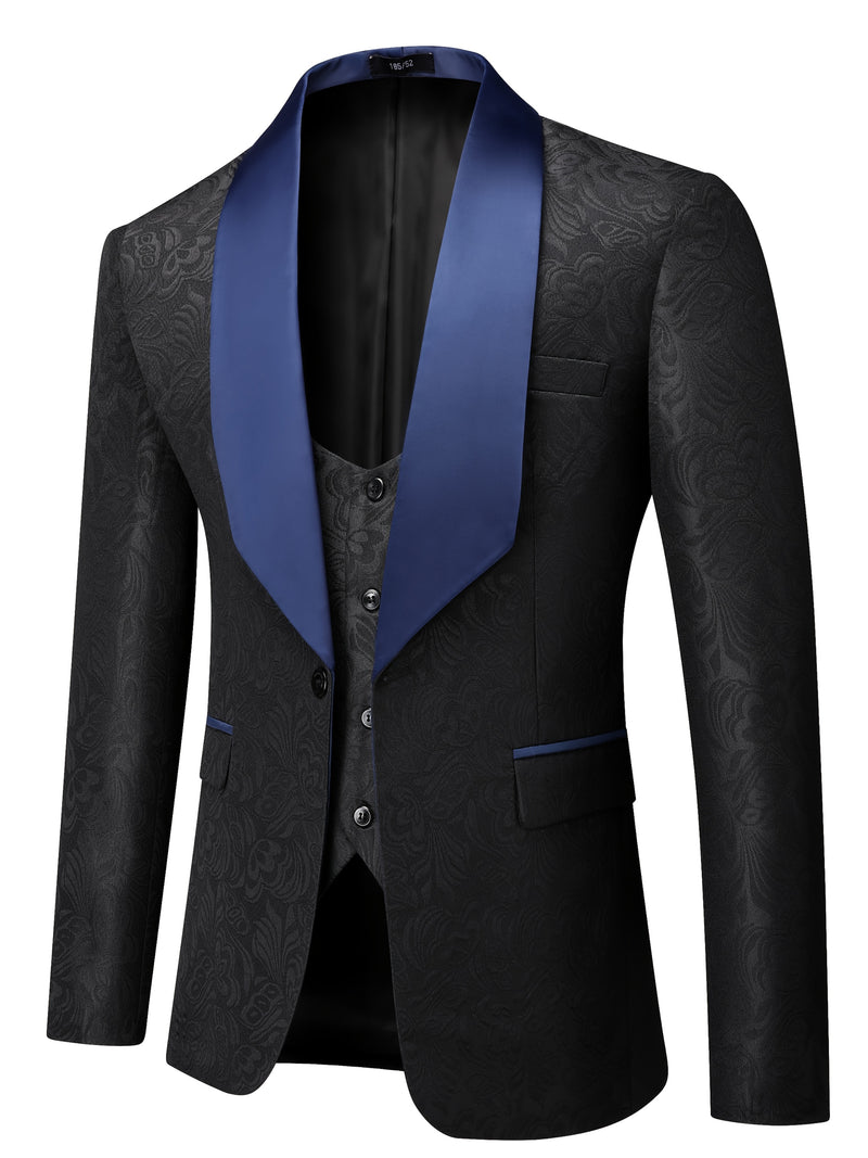 Men's Shawl Collar Suit Three-Piece.
