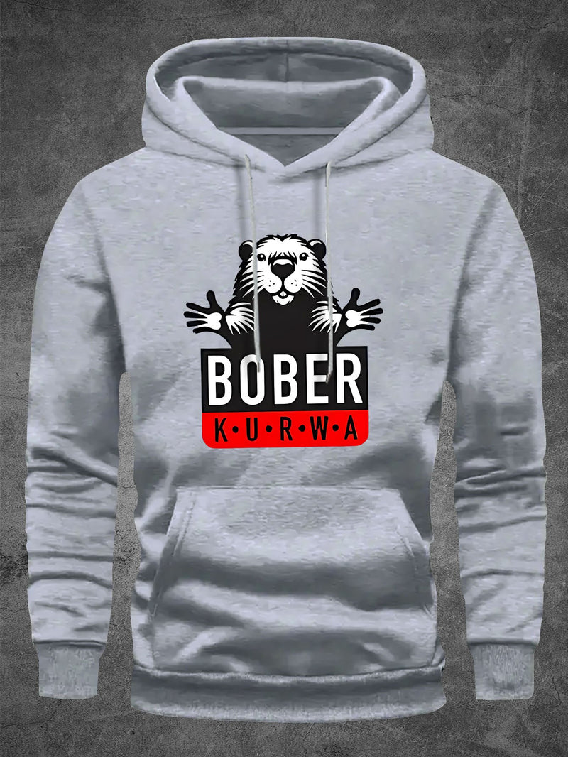 Men's Pattern Printed Hoodie.