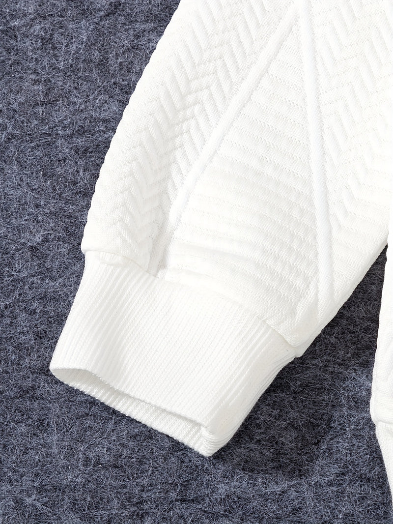 Boys Toddler Jacquard Long Sleeve Top + Casual Pants Two-Piece.