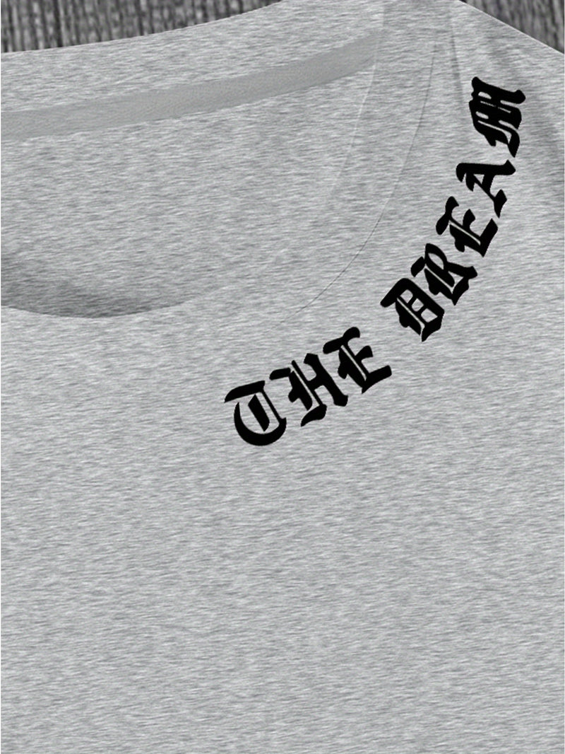 Men's Graphic Print Round Neck Short Sleeve, a Gift for Boyfriends.