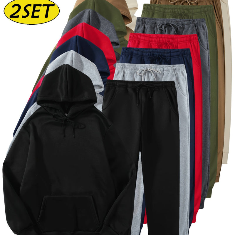 Two Sets of Randomly Shipped in 8 Colors, a Trendy Men's Hoodie.