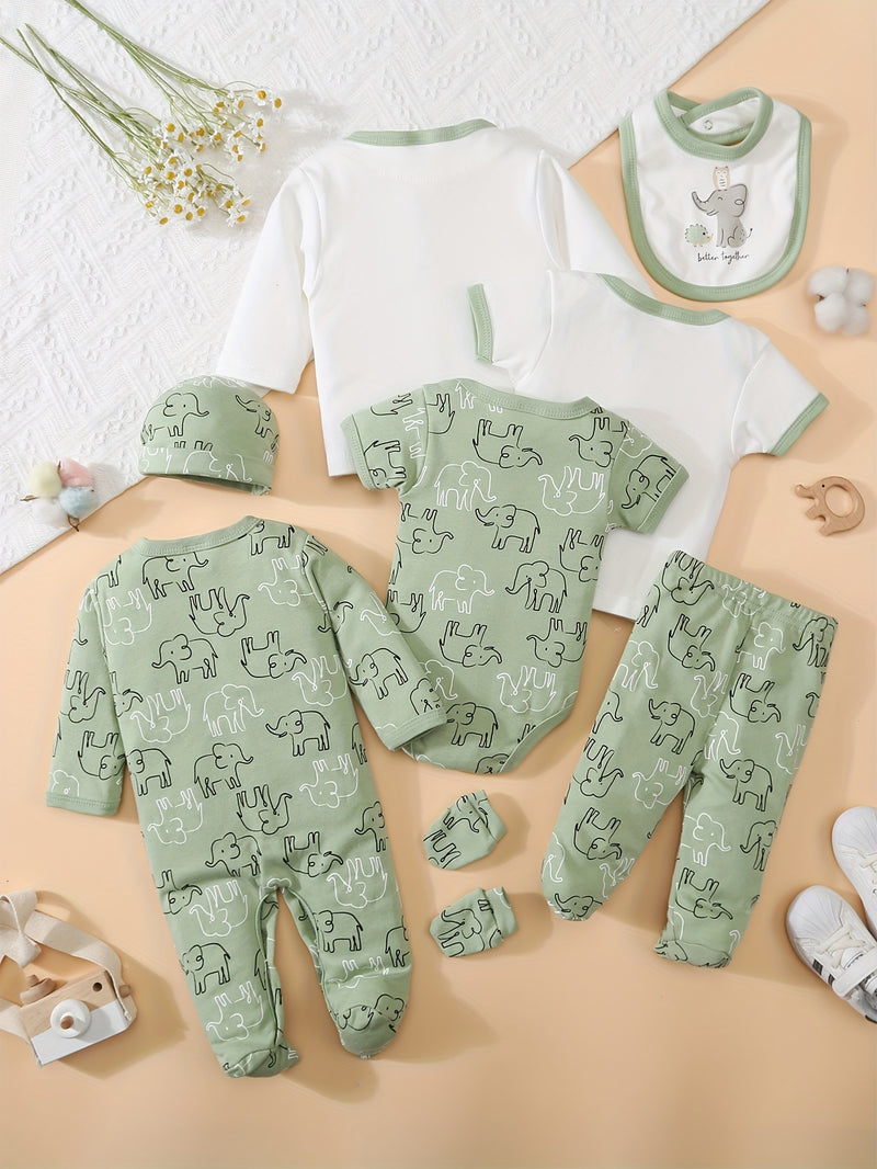8pcs Set for Baby Boys, Spring/Summer Collection, Comfortable and Soft.