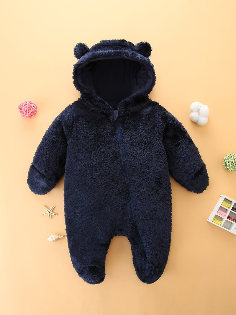 Children's Clothing Autumn Winter Baby Bodysuit Hooded Jacket.