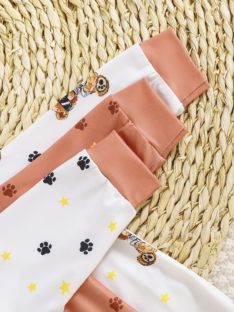 9pcs Newborn Infant Long-Sleeve Footed Bodysuit Set.