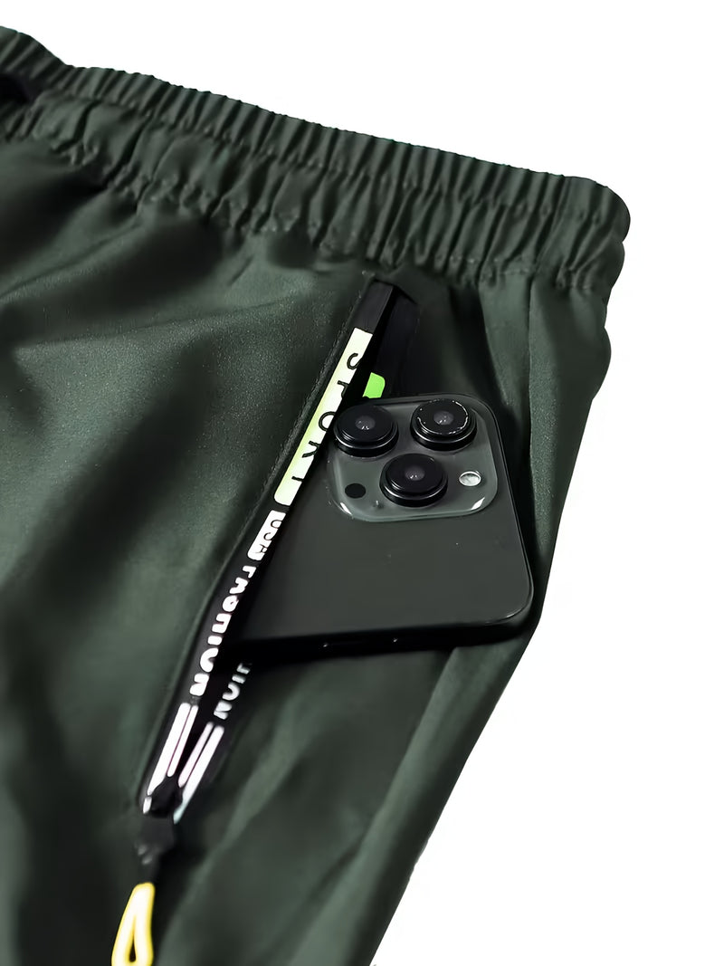 Men's Heavy-Duty Work Pants with Zipper Pockets.