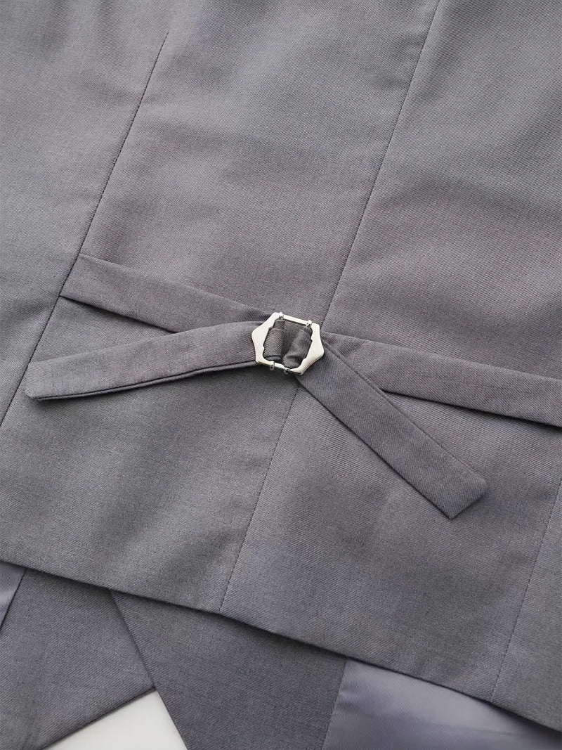 Men's 3pcs Suit Set: Jacket + Vest + Pants, Business Casual.